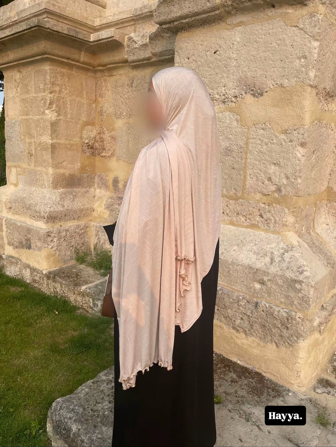 Jersey premium monogramme beige à froufrou